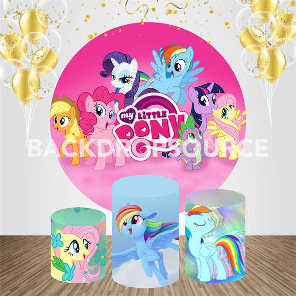 Unicorn Event Party Round Backdrop Kit