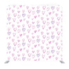 Little hand drawn tiny hearts with white media wall background