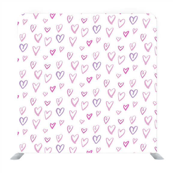 Little hand drawn tiny hearts with white background media wall