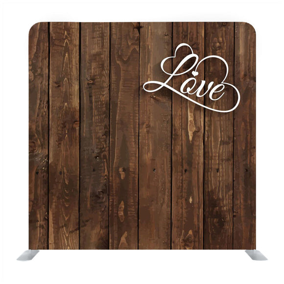 Love on Brown Wood Media Wall