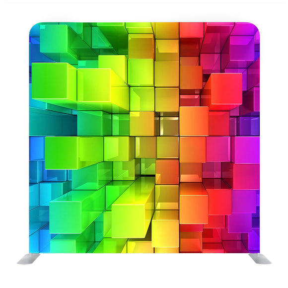 Multicolor 3D Box Media Wall