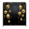 New Year Poster With Golden Balls And Black Background Media Wall
