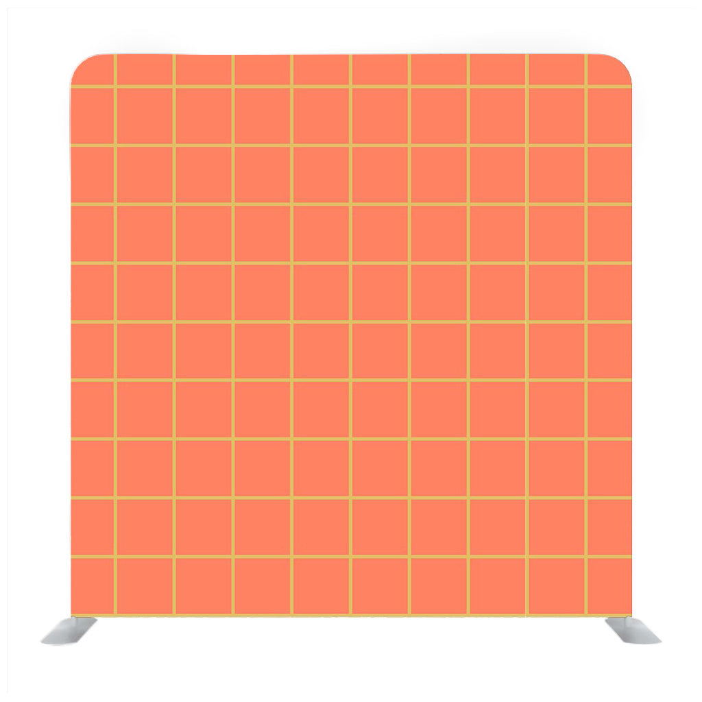 Orange color graphic Media wall