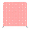 Pattern of hearts hand-drawn style polka dot red coral on a light pale coral Backdrop