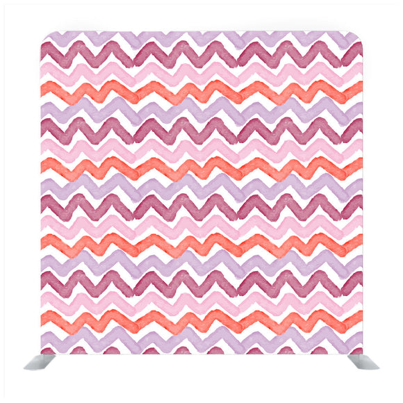 Pink and white watercolor background in chevron pattern Media wall