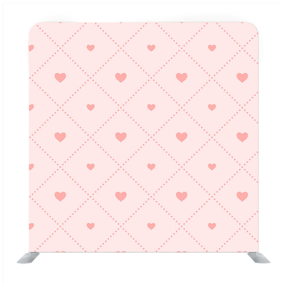 Pink hearts on baby pink background Media wall