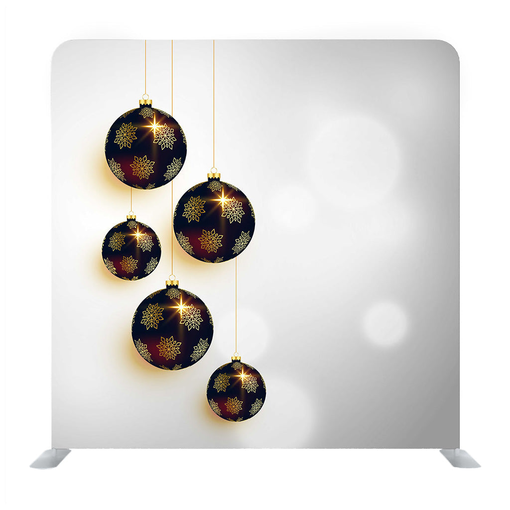 Premium Christmas Hanging Balls Greeting Card Design Media Wall