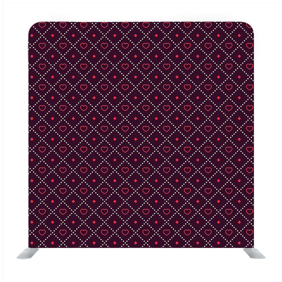 Purple Pattern with Pink Tiny Heart Pattern Media wall