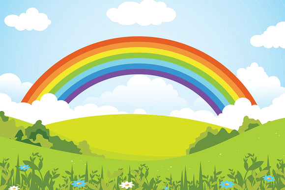 Rainbow Landscape Illustration Background