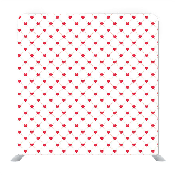 Red Heart Pattern With White Background Media wall