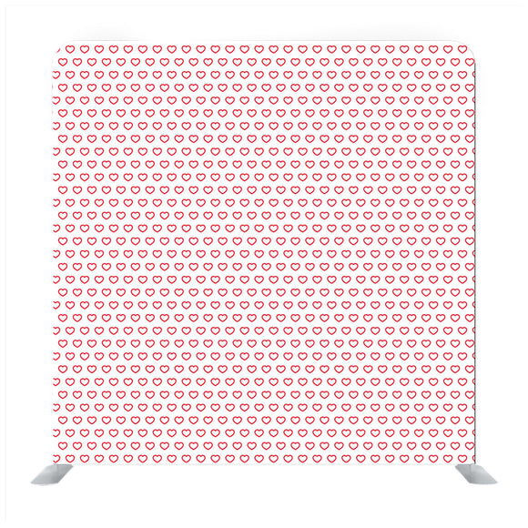 Red Tiny Heart Pattern  with White Background Media wall