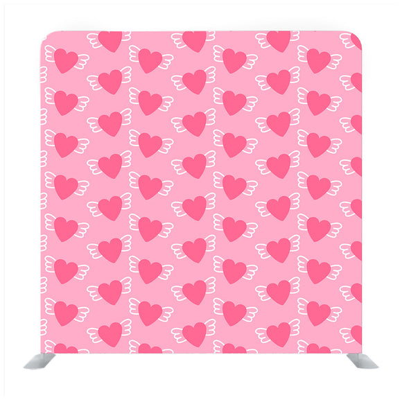 Red heart with pink Media wall