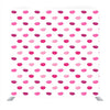 Red pink lips pattern in cartoon media wall