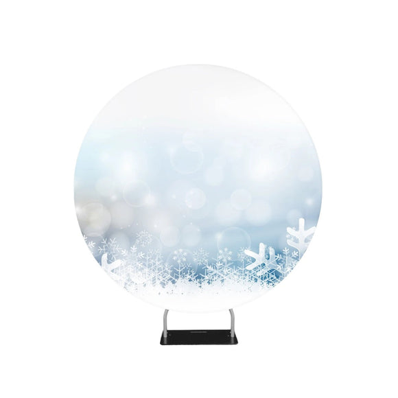 Snow Christmas winter background circle background support