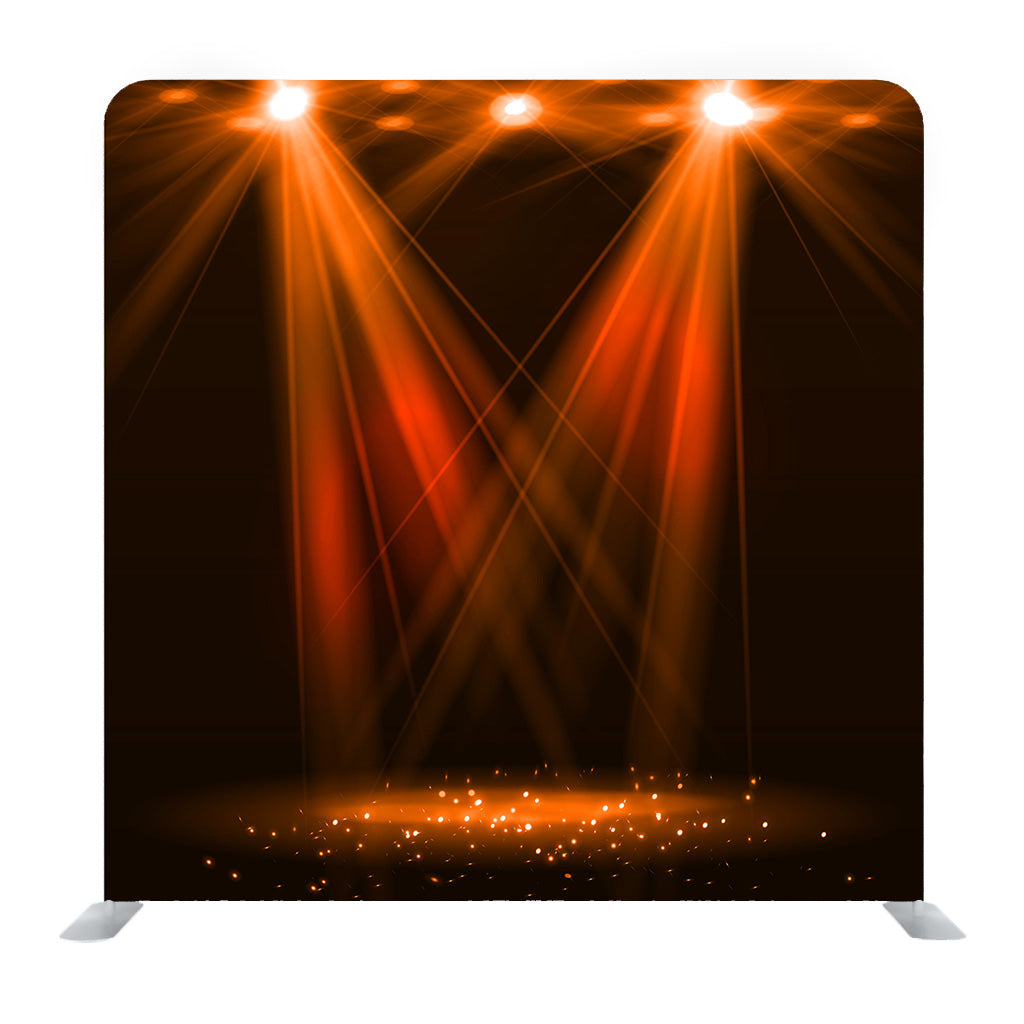 Spotlight on Dark Background Stage With Smoke And Light Media Wall