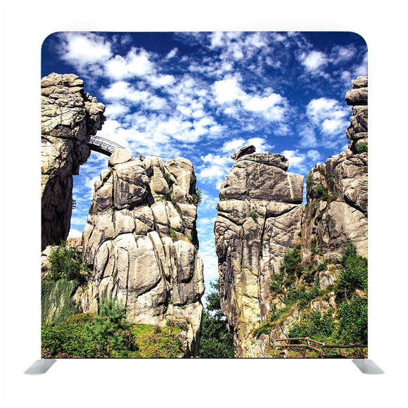 The Externsteine are a distinctive sandstone rock formation Media wall