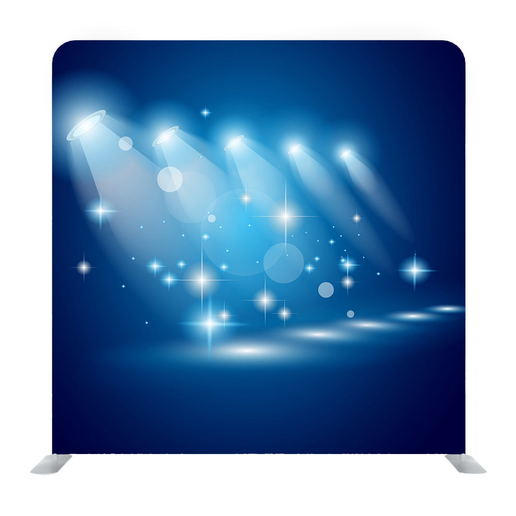 Theater Show Spotlights With Lights And Stars Background Media Wall