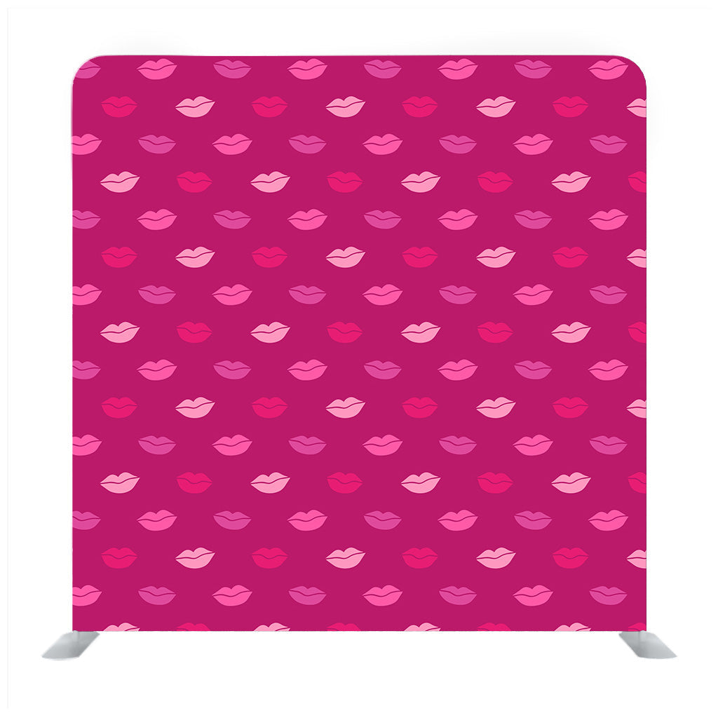 Watercolor lips pattern with colored lipstick kisses Media wall