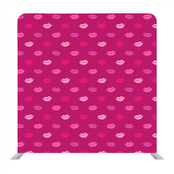 Watercolor lips pattern with colored lipstick kisses Media wall