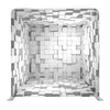 White 3D Cubes Media Wall