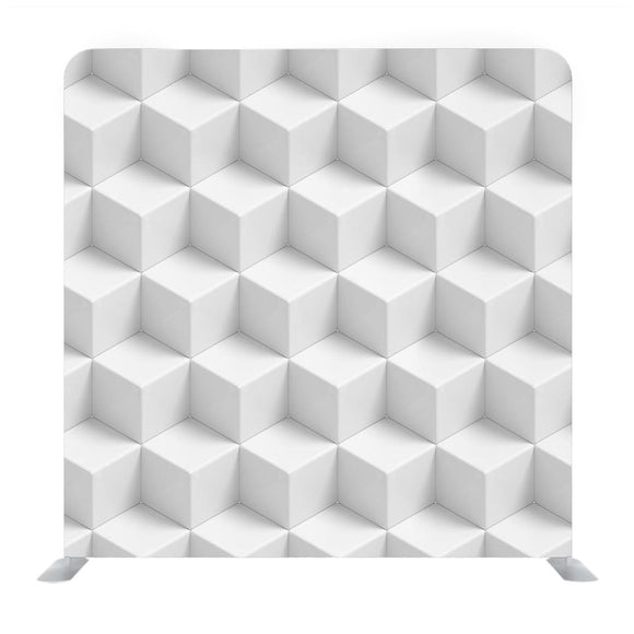 White 3D Building Cubes Media Wall