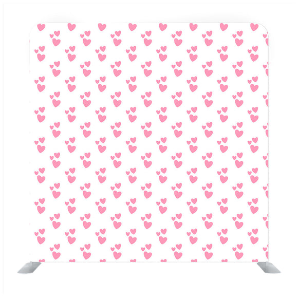 White Background With Pink Heart Media wall