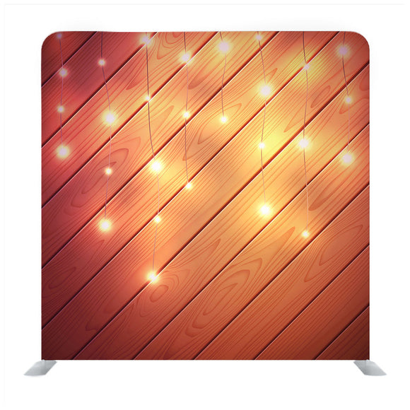 Wood Decor with Lights Media Wall