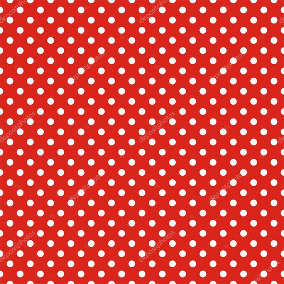 Red Retro Seamless Vector Dots Print Photography Backdrop