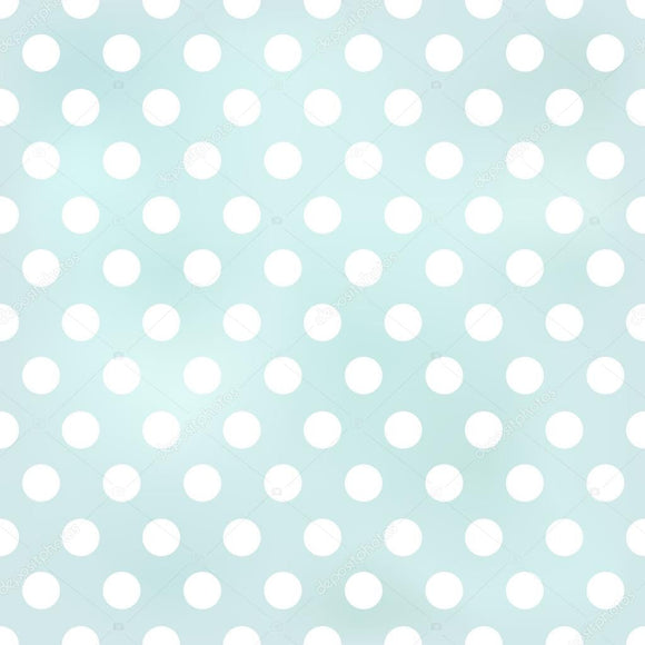 Light Blue Seamless Polka Dots Print Photography Backdrop