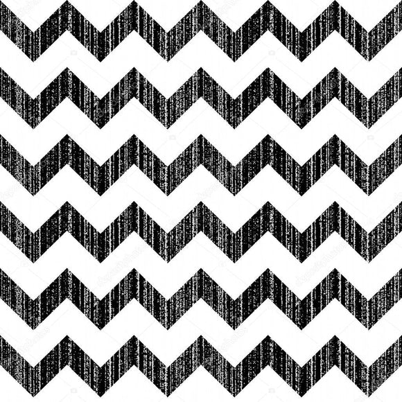 Black and White Scratched Chevron Print Photography Backdrop