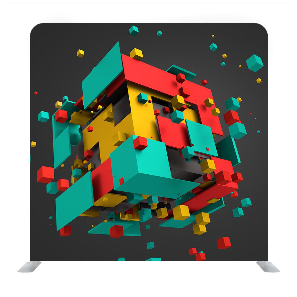 Flying Building Cubes Media Wall