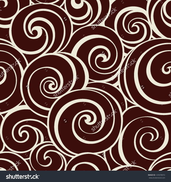 Dark Brown Swirl Print Photography Backdrop