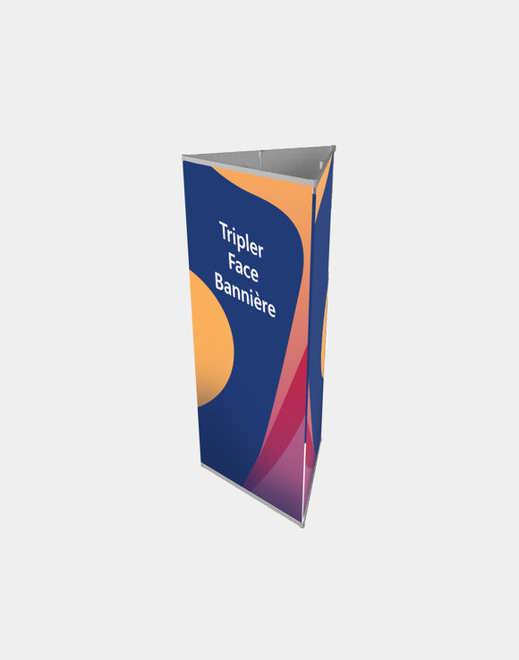 Tri-banner Three Sided Triangle Banner Display Stand
